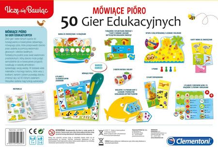 Clementoni Mówiące Pióro 50 Gier Edukacyjnych