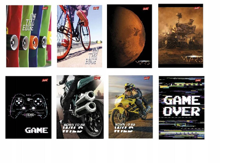 Zeszyt A5/32K Lnia Podwójna Kolorowa MIX Chłopięcy