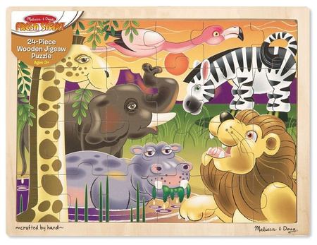 Melissa Puzzle Drewniane Sawanna Zwierzęta Afryka