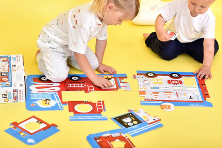 CzuCzu Puzzle z Dziurką Wóz Strażacki Dla Dzieci 2+