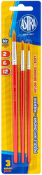 Astra Zestaw pędzli nylon 3 szt. rozmiary 2/6/12