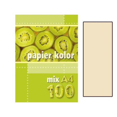 Papier ksero kolorowy A4 80 g/m2 waniliowy 100 arkuszy