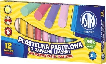 ASTRA Plastelina pastelowa zapach limonki 12 kolorów