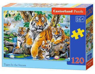 Castor Puzzle Tigers by the Stream 120 el. Tygrysy