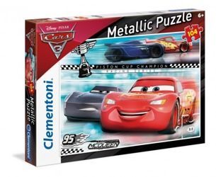 Clementoni Metallic Puzzle 104 el - Auta Cars 3