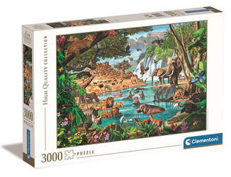 Clementoni Puzzle 3000 HQ Afrykański Wodopój
