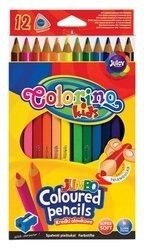 Colorino Kids Kredki ołówkowe trójkątne 17,5 cm Jumbo 12 kol + tem