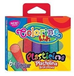 Colorino Kids Plastelina 6 kol. Brokatowa 