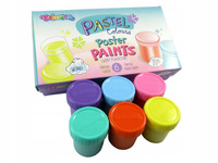 Farby plakatowe 6 kolorów 20 ml Colorino Kids Pastel 84989