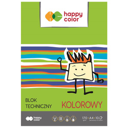 HAPPY COLOR Blok techniczny kolor A4/10K 