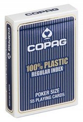 Karty Pokerowe 100% Plastik Niebieskie - Copag