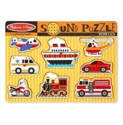 Melissa and Doug Puzzle Dźwiękowe Pojazdy