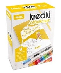 PENTEL Zestaw Kurs Rysowania+ kredki 24 kolory