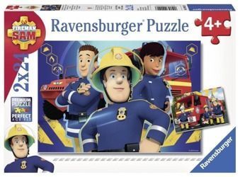 Puzzle 2x24 Ravensburger Strażak Sam Niesie Pomoc