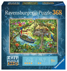 RAVENSBURGER Puzzle Exit Kids Gra Wyprawa do dżungli 368 el.