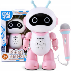Robot Karaoke Edu&Fun Mikrofon Głośnik USB róż