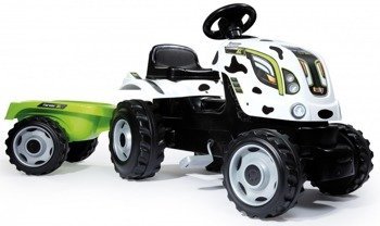 SMOBY Traktor XL na Pedały z Przyczepą Krówka 