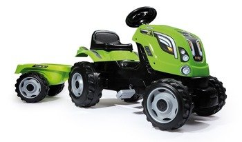 SMOBY Traktor XL na Pedały z Przyczepą Zielony 