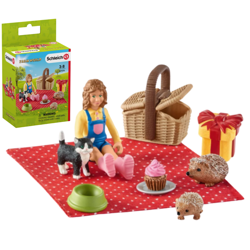 Schleich 42426 Zestaw Piknik 4 Figurki Sarah Kotek Jeże