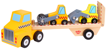 Tooky Toy - Drewniane Auto z Lawetą Ciężarówka