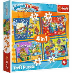Trefl Puzzle 4w1 Super akcja Super Zings Things