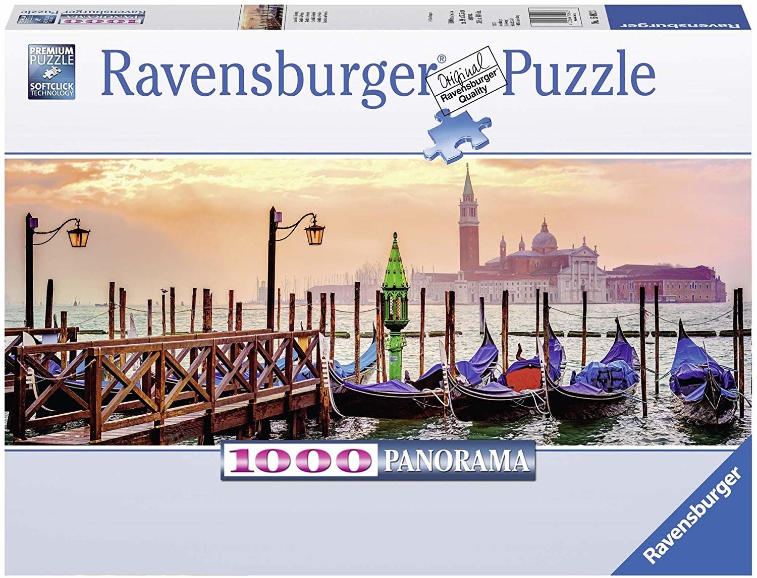 Ravensburger Puzzle 1000el Weneckie Gondole Panorama - Sklep internetowy 3xk.pl